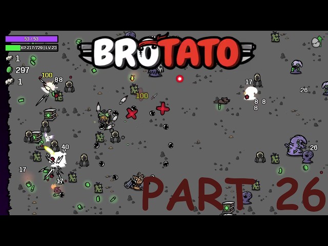 Lets Play Brotato #026 der irrer Charakter auf Gefahr stufe zwei ist auch easy