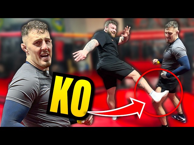 The World's Strongest Man Kicks My Leg at 100% 😳 | Tom Aspinall