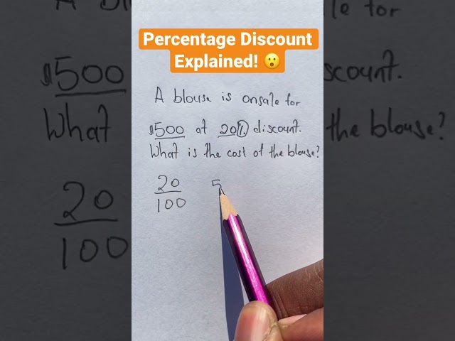Percentage Discount Explained ✅ • #education #students #learnmaths #mathematics #maths #mathtricks