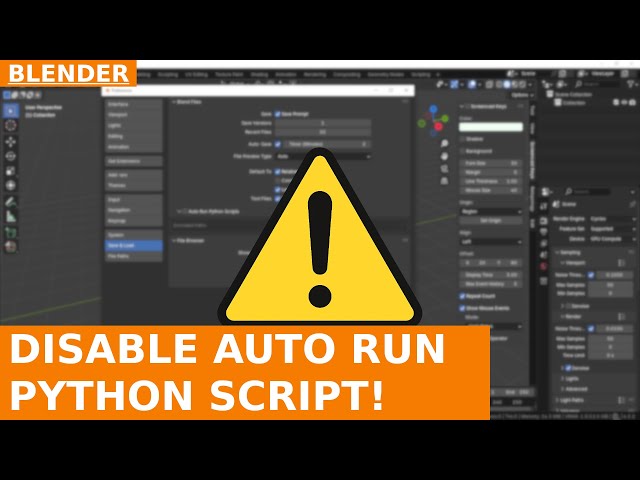 Warning: Disable "Auto Run Python Scripts" to protect yourself from malware in Blender files