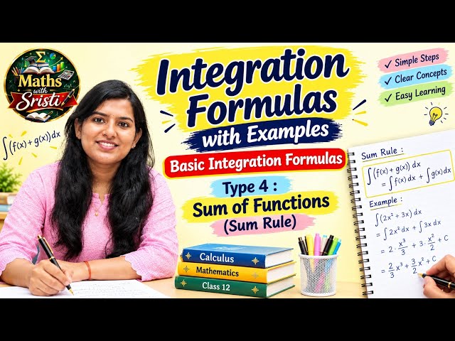 Type 4 :Sum of Functions (Sum Rule) Integration Formulas with Examples💯|Basic Integration Formulas