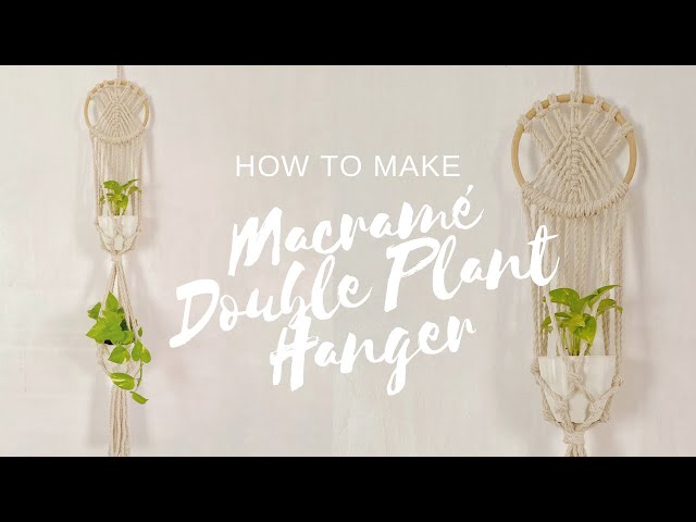 Macrame Double Plant Hanger | Two Tier Plant Hanger | Macrame Dream Catcher | Plant Holder