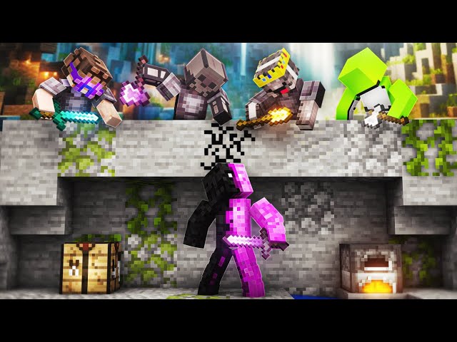 Minecraft Speedrunner VS 4 PRO Minecrafters