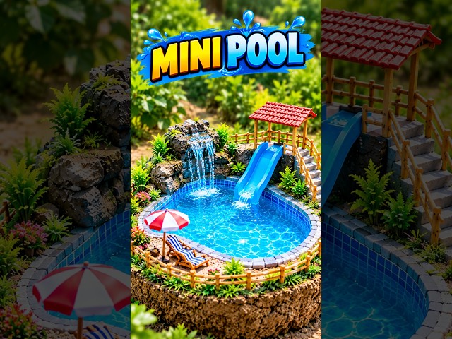 मिट्टी से बनाया इतना सुंदर Mini Swimming Pool 😱🔥 | Amazing Miniature Craft  #construction