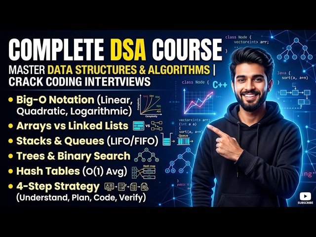 Data Structures & Algorithms for Coding Interviews  Complete Full Course