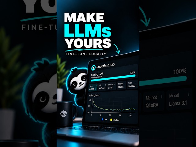 The Easiest Way to Fine-Tune LLMs Locally (Unsloth Studio)  #llm #finetuning