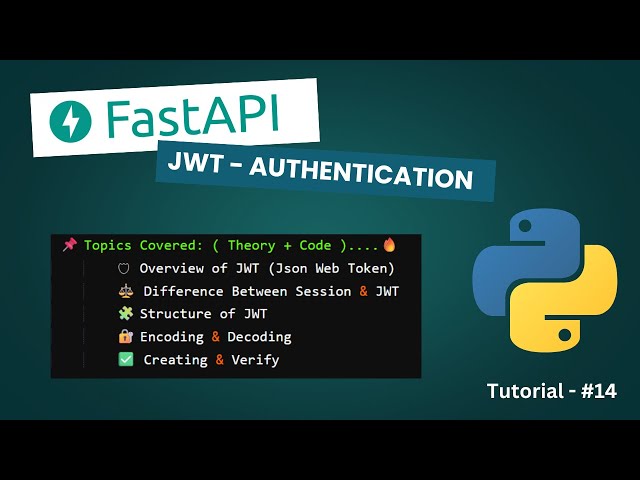 JWT ( Json Web Token ) - Authentication In FastAPI | Security |Tamil