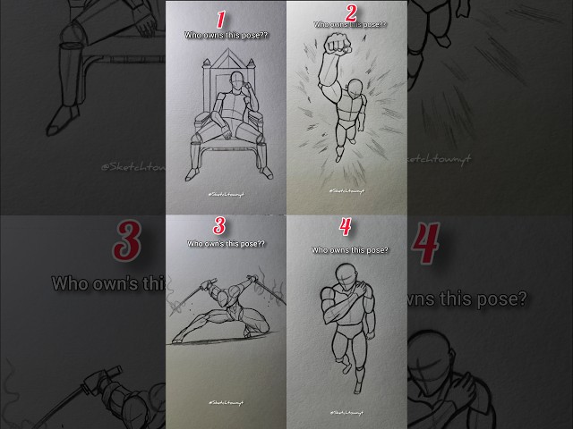 Which pose is Best ??#drawing #tutorial #howtodraw #character #pose #shorts #fypシ #anime