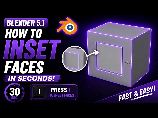 How to Inset Faces in Blender 5.1 (Press I) | Beginner Tutorial