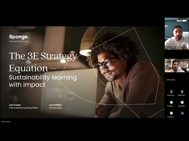 The 3E Strategy Equation: A framework to connect learning initiatives to sustainability priorities.