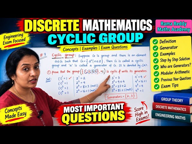 Discrete Mathematics | Cyclic Group Most Important Question 🔥 | Find Generators | Group Theory