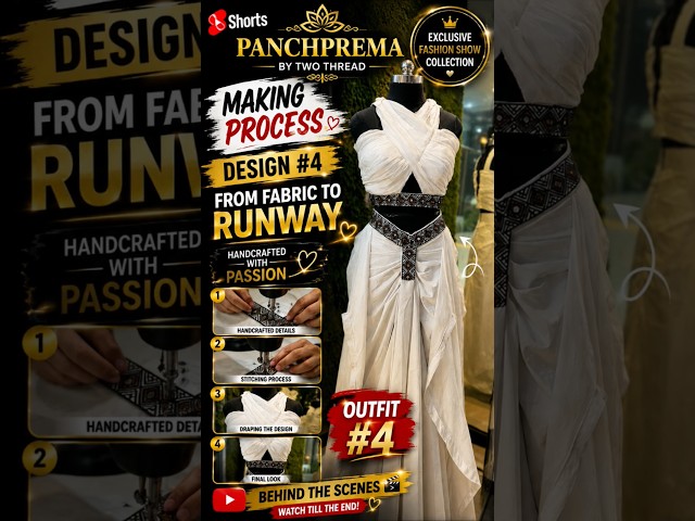 🔥Designer Outfit #4 Making😍 Panchprema by Two Thread From Fabric to Runway #Shorts #2026 #viral #new