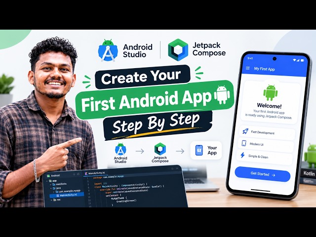 DAY 1:  Android Development Full Course for Beginners | Build Your First App with Jetpack Compose
