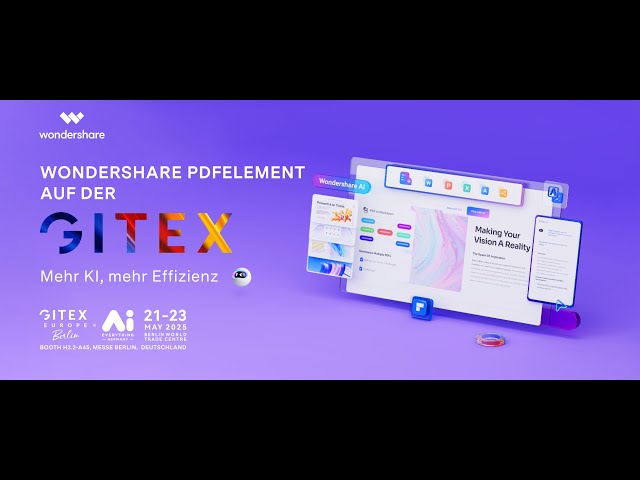 🎉 Begleiten Sie uns für ein spannendes Recap von Wondershare auf der GITEX Europe in Deutschland!