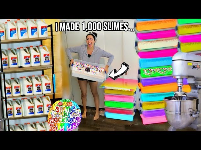 Restock My Slime Shop With Me For SLIME BASH! (i made 1,000 slimes!) 😱