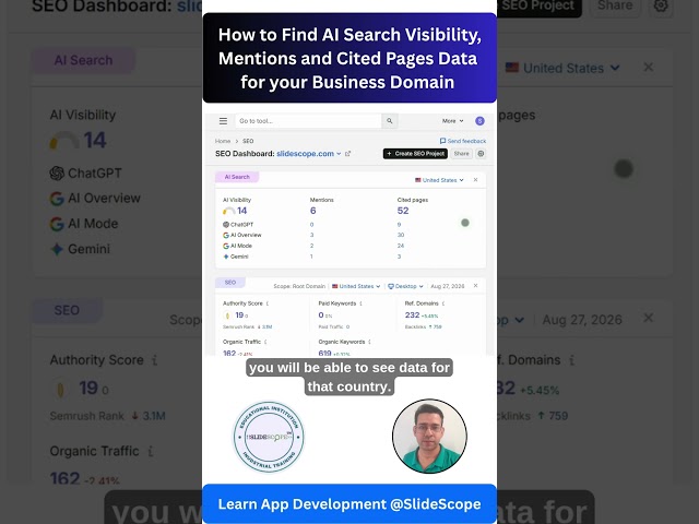 How to Find AI Search Visibility, Mentions and Cited Pages Data  for your Business Domain.