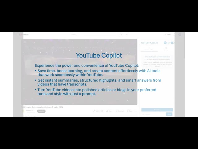 YouTube Copilot (Video Summarizer, Q&A and Content Creator)