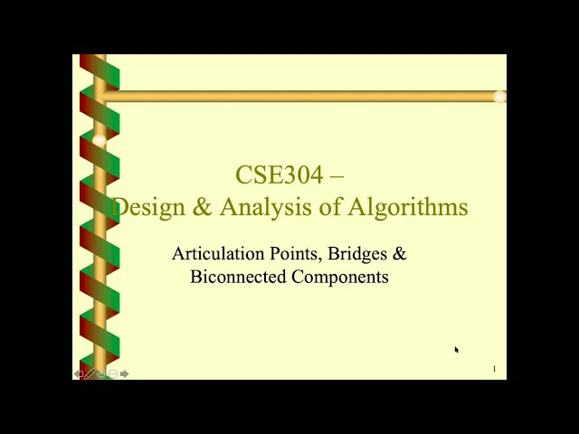 Articulation Point - Algorithm - Online Class - JnU - (Bangla)