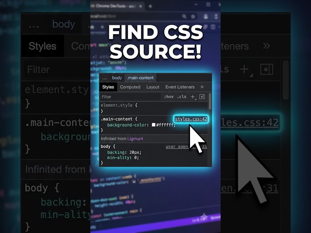Find Exactly Where a CSS Rule Comes From 🔍 #shorts