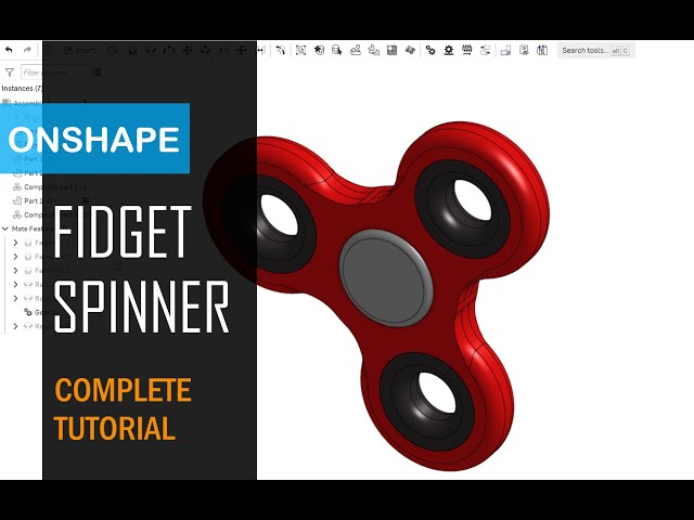 Modeling Fidget Spinner in OnShape (CAD)