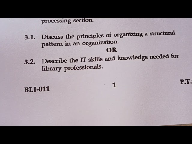 Certificate In Library And Information Science (CLIS) || BLI-011 Libraries An Introduction June  ||