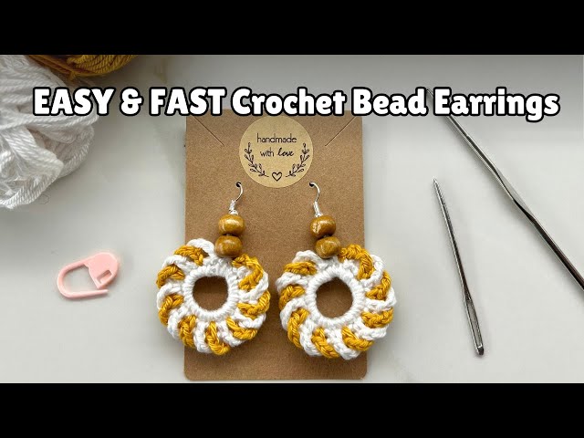 EASY & FAST crochet Bead Earrings