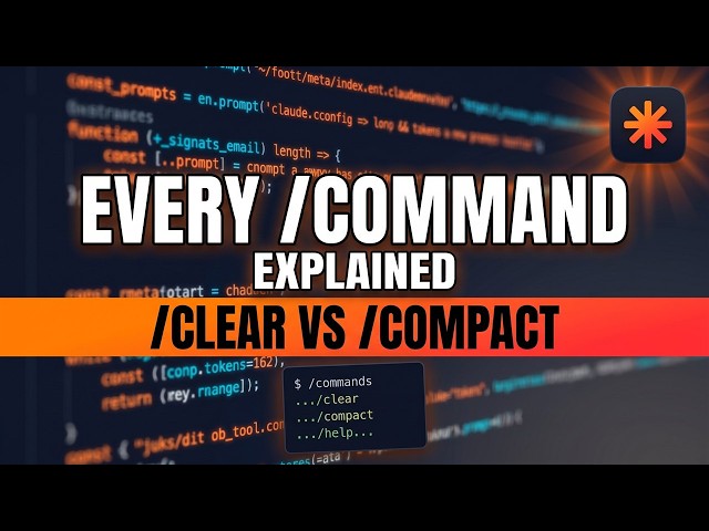 Claude Code Slash Commands Explained: /clear vs /compact + Every Built-In