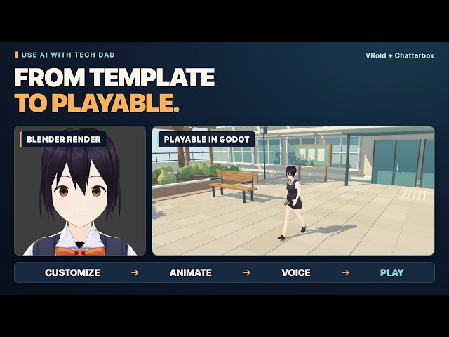 Building a Playable Avatar: VRoid, Blender, Godot & Chatterbox