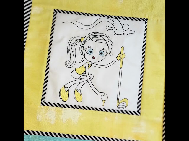 Swirly Girl Golf Collage Set #machineembroidery #embroiderydesign #embroideryideas