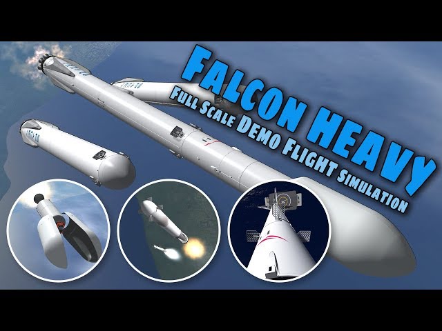 SpaceX Falcon Heavy Demo Flight - Full Scale Simulation with Marcus House - KSP, RSS / RO
