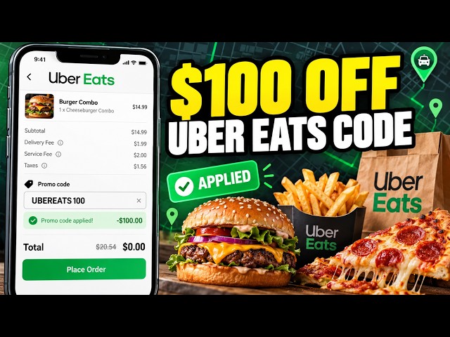 Uber Eats Promo Code 2026 🔥 NEW $100 OFF Code for FREE Food! (Updated & Working)