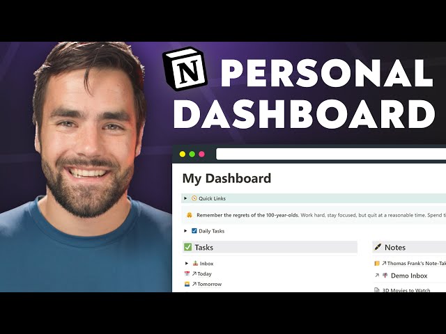 Notion Masterclass: Build a Personal Dashboard from Scratch