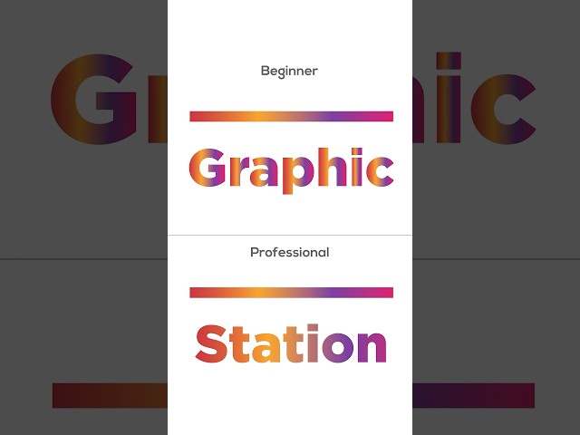 Gradient Text Effect - Adobe Illustrator Tutorial #illustrator #shorts