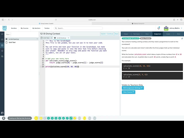 Codehs Python 12.1 Video Tutorial: Tuples