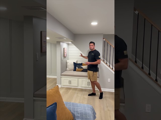 Proof you don’t need a huge basement to have the space you desire! #basementremodel