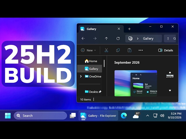 New Windows 11 25H2 Build 26220.9343 – New Modern Design, New Personalization (Beta)