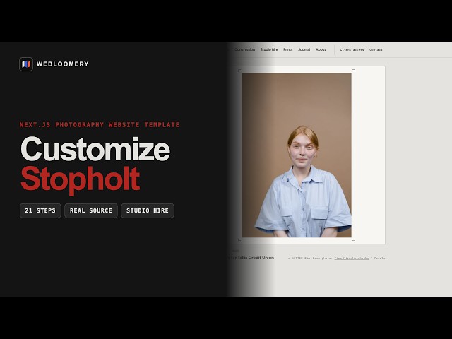 Stopholt Tutorial — Customize a Next.js Photography Website Template | Webloomery