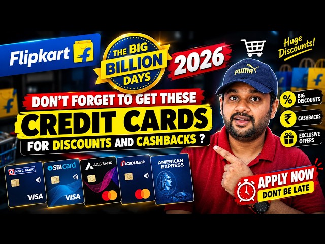🔥 FLIPKART BBD SALE 2026! Keep These CREDIT CARDS Ready 💳 HUGE DISCOUNTS + CASHBACK | APPLY NOW!