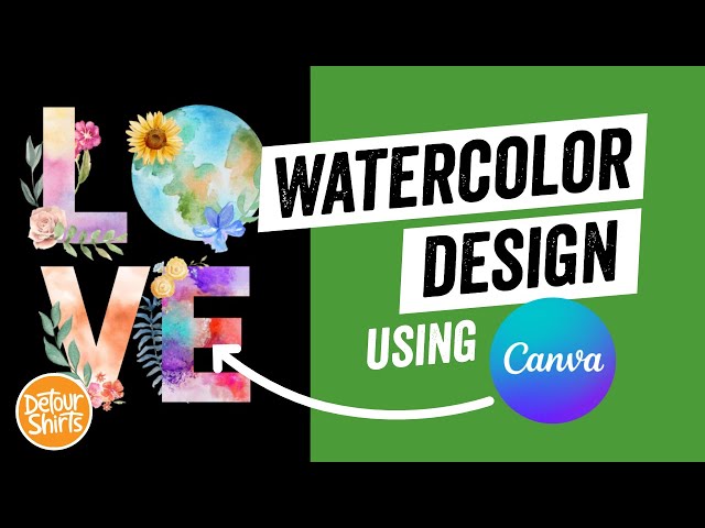 Watercolor Design in Canva for FREE | Easy Step by Step Tutorial for Beginners on Print on Demand