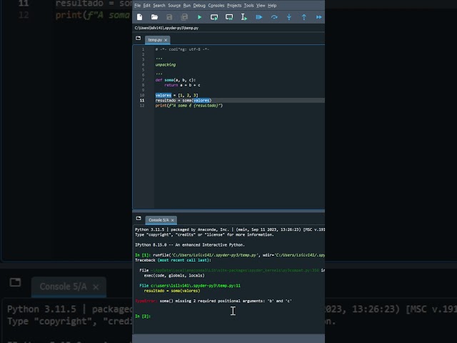 🐍Python - Unpacking ou descompactação de lista