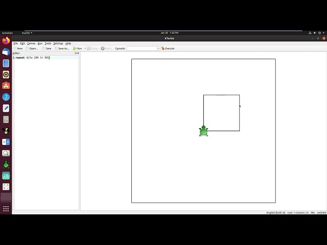 KTurtle - Draw Square