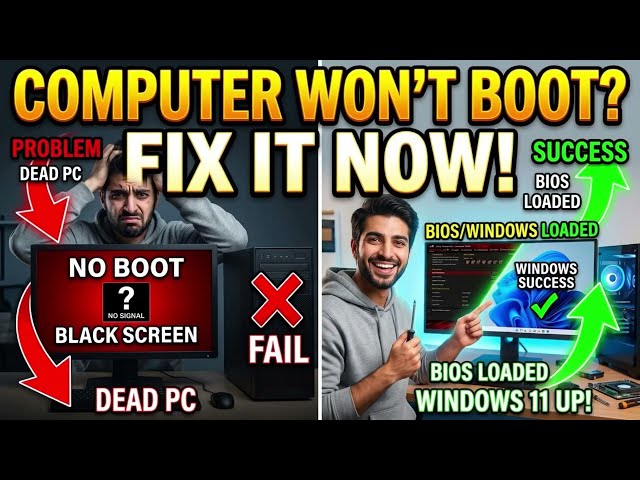 Computer Won't Boot Into BIOS or Windows? FIX IT NOW!