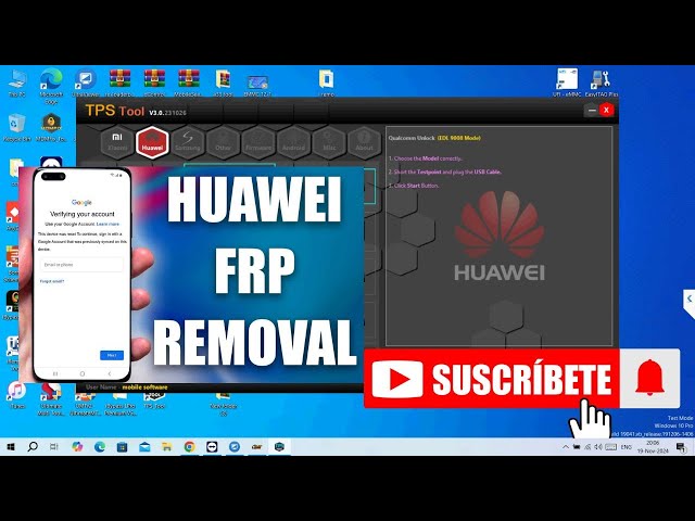 Huawei Free Tool 2024 FRP Bypass All Kirin cpu