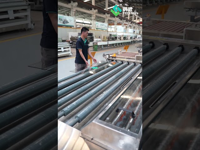 TECHWIN high speed glass washing machine for Low-E glass
