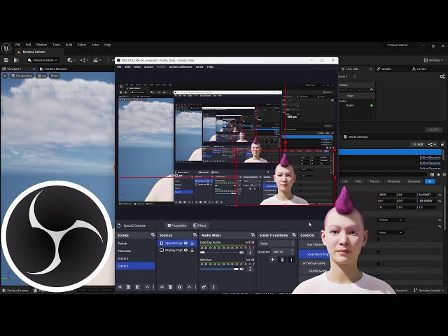 How to Stream an Avatar with alpha channel from Unreal Engine to OBS Studio | BOWTI VTUBER TUTORIAL