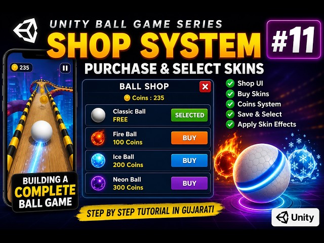 (Ep. 11) I Added a Shop System to My Unity Game! 🛍️ Buy & Select Ball Skins | Unity 6 Tutorial