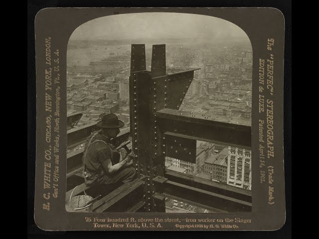 Iron Worker on Singer Tower, NYC, ca.1908 (silent, still image)