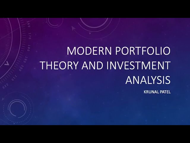MPT Ch1  Opportunity set and indifference curves