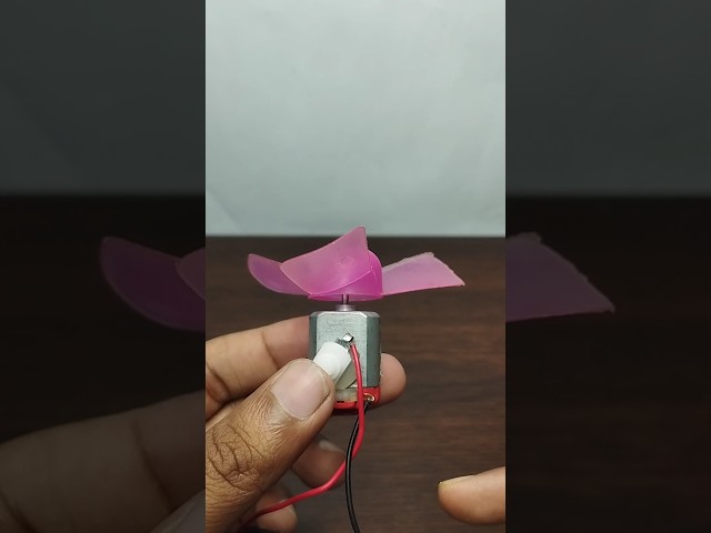 How to Make a Mini Electric Fan using DC Motor | Easy DIY Project #dcmotor #fan #shorts