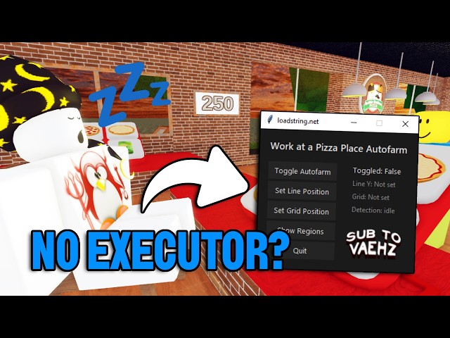 I made a Work at a Pizza Place autofarm with NO EXECUTOR
